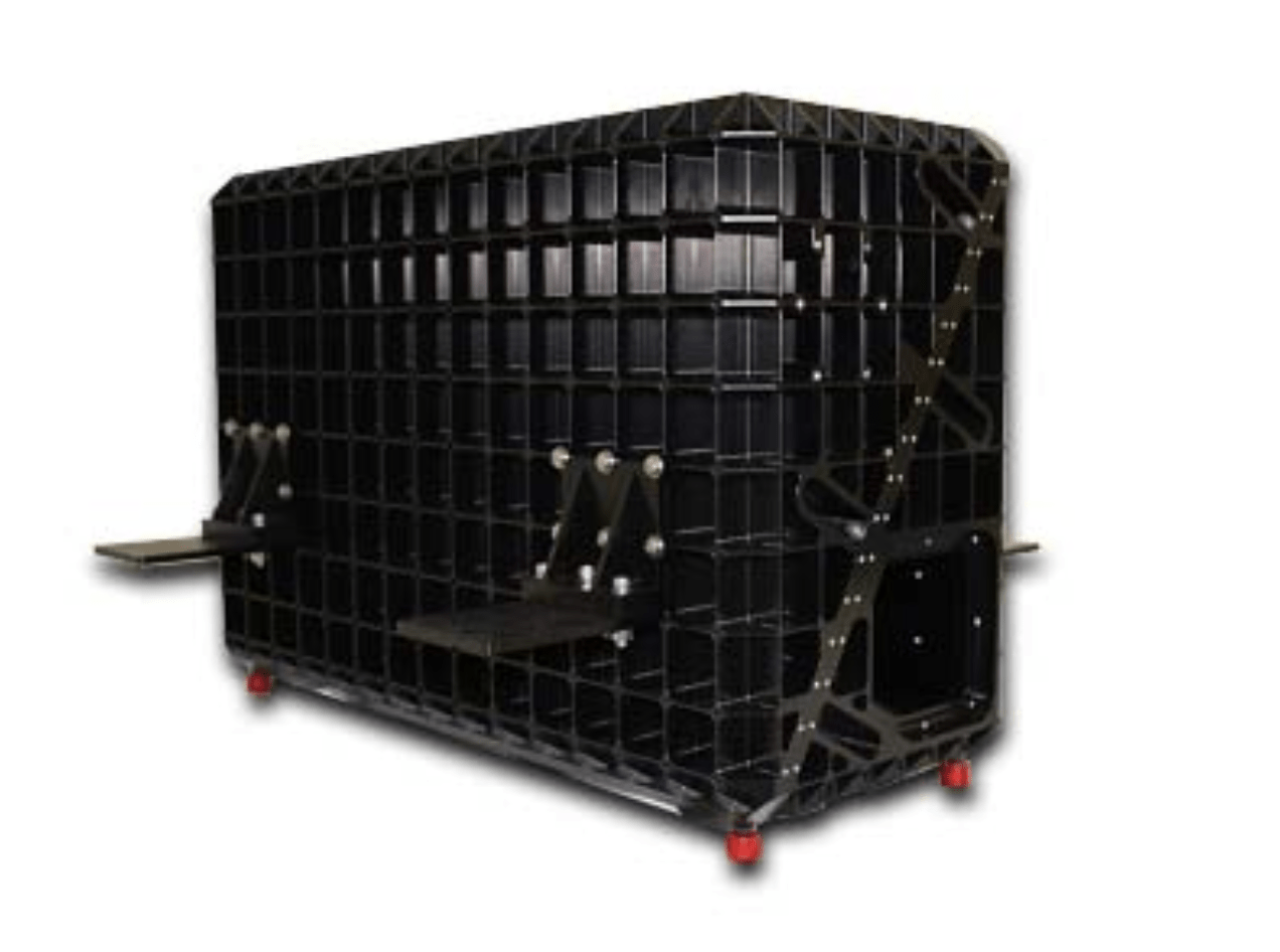 Photo of a Pushbroom Imager for Cloud and Aerosol Research and Development (PICARD) that looks like a big black rectangle with many rectangles within.